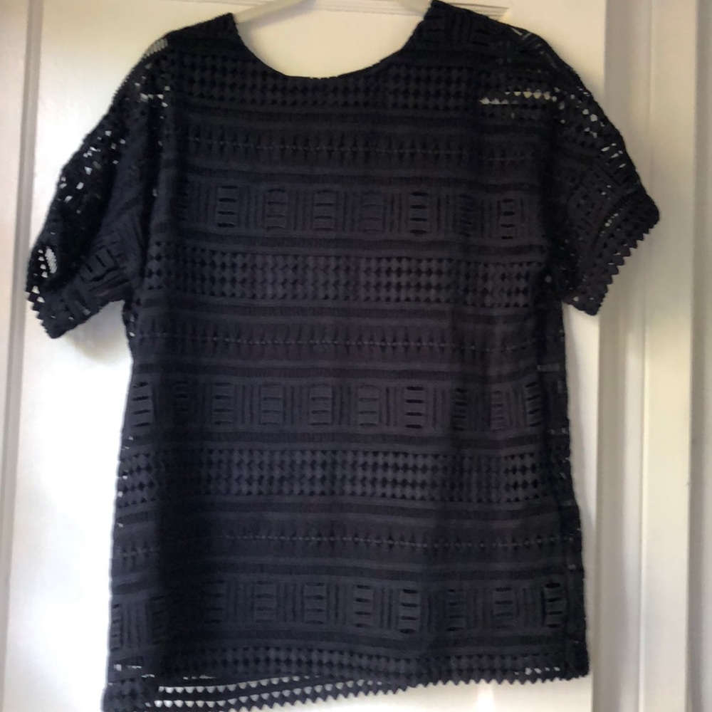 Vince Navy Cut Out Top Size M